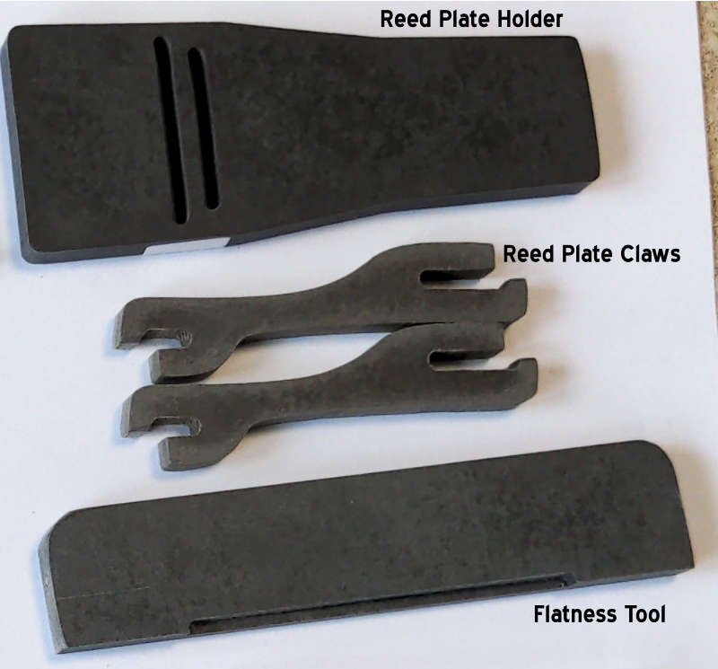 Flatness tool and Reed plate claws